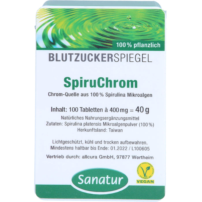 Sanatur SpiruChrom Tabletten, 100 pc Tablettes