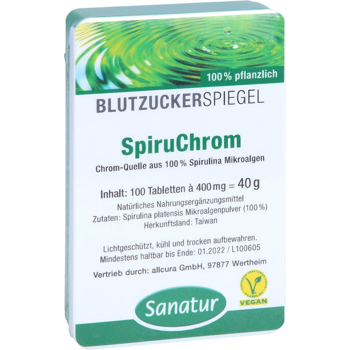 Sanatur SpiruChrom Tabletten, 100 pc Tablettes