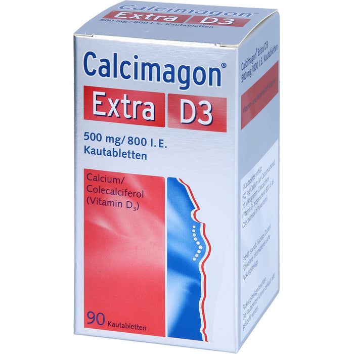 Calcimagon Extra D3 500 mg / 800 I.E. Kautabletten, 90 pcs. Tablets