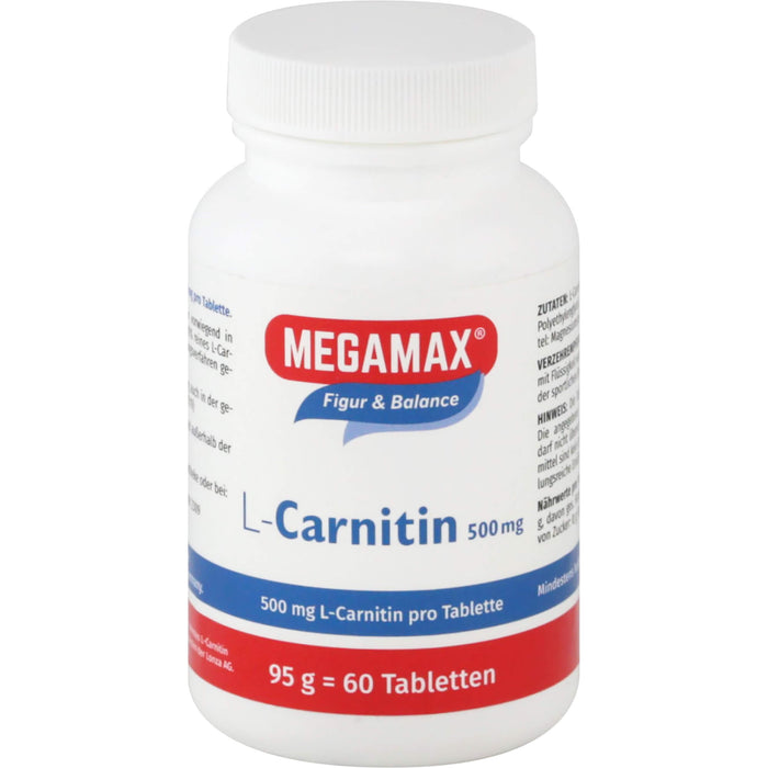 MEGAMAX Figur & Balance L-Carnitin 500 mg Tabletten, 60 pcs. Tablets