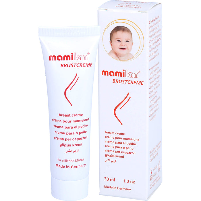 mamilan Brustcreme pflegt trockene und spröde Brustwarzen, 30 ml Crème