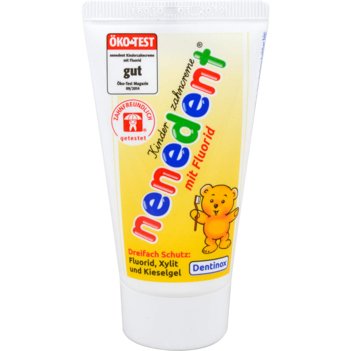 nenedent Kinderzahncreme mit Fluorid, 50 ml Toothpaste