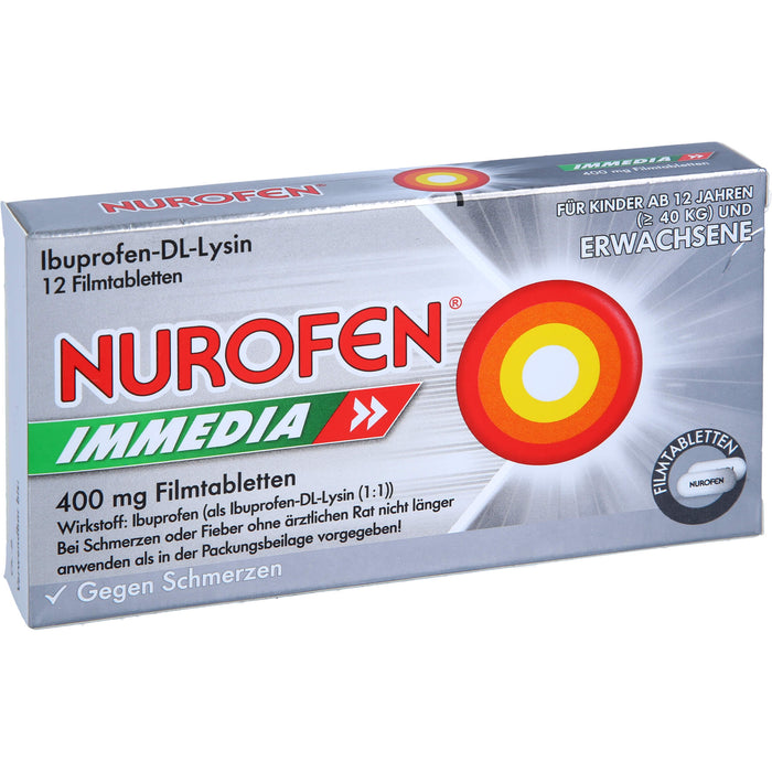 Nurofen Immedia 400 mg Filmtabletten bei Schmerzen, 12 St. Tabletten