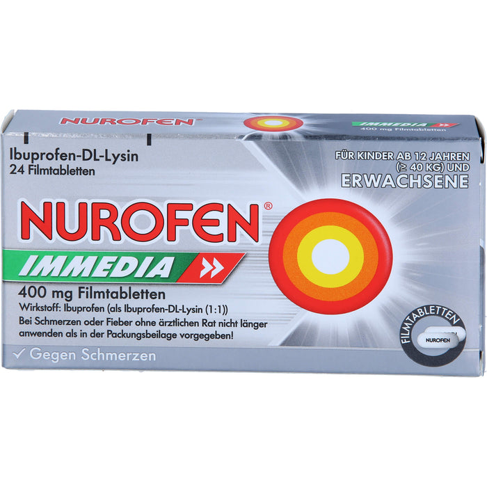 Nurofen Immedia 400 mg Filmtabletten bei Schmerzen, 24 St. Tabletten