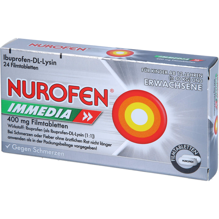 Nurofen Immedia 400 mg Filmtabletten bei Schmerzen, 24 St. Tabletten