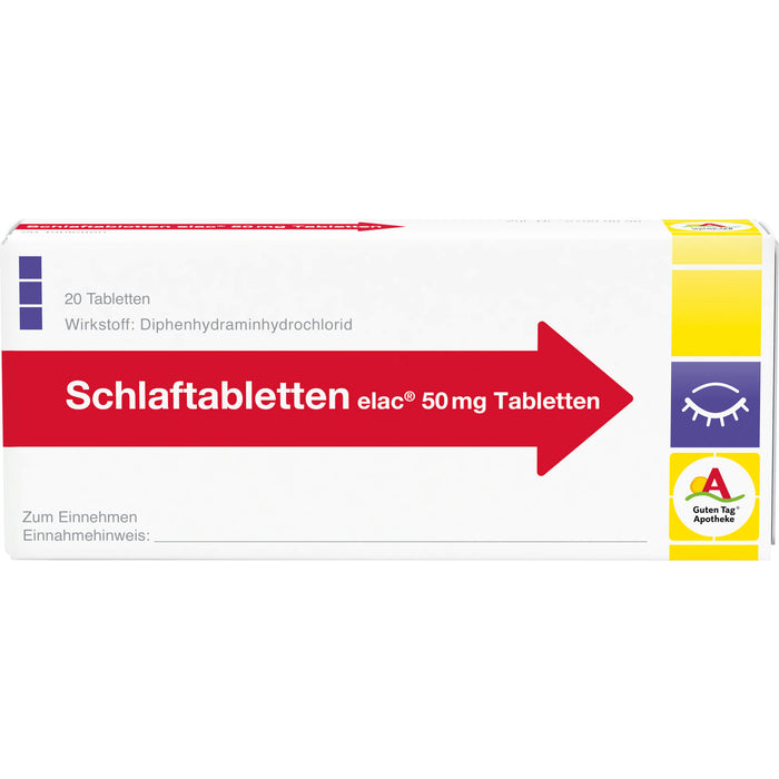 Schlaftabletten elac 50 mg Tabletten, 20 pc Tablettes