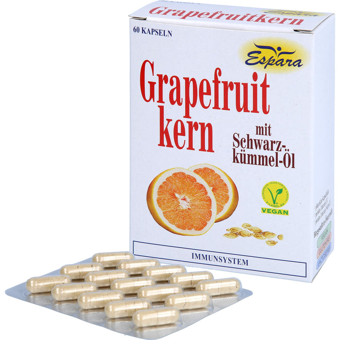 Espara Grapefruitkern mit Schwarzkümmel-Öl Kapseln, 60 pcs. Capsules