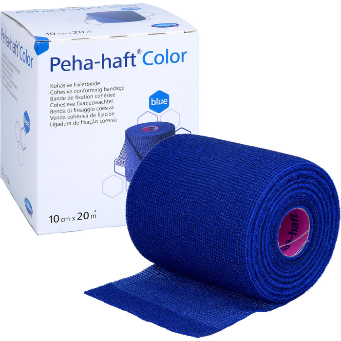 Peha-haft Color kohäsive Fixierbinde 10 cm x 20 m blau, 1 pcs. Bandage