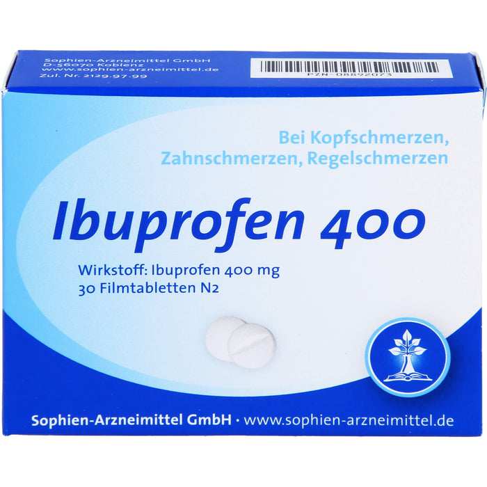 Ibuprofen Sophien 400 Filmtabletten, 30 pcs. Tablets