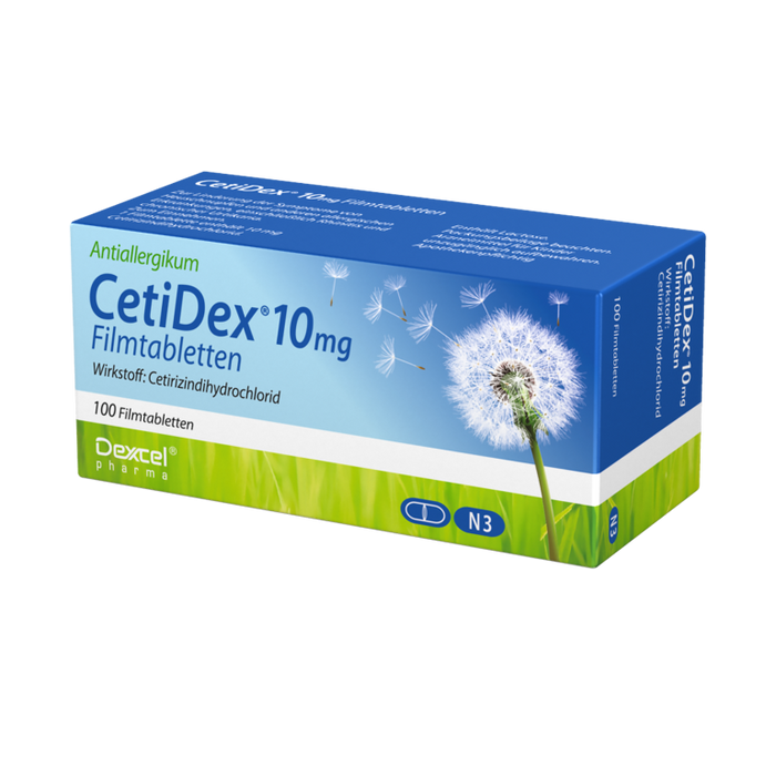 CetiDex 10 mg Tabletten bei Allergien, 100 pc Tablettes