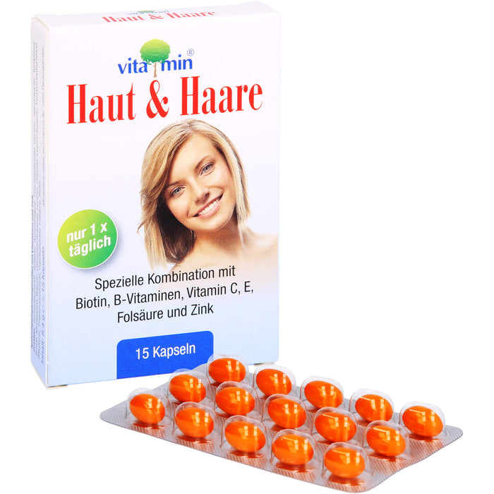 Vitamin Haut & Haare Kapseln, 15 pcs. Capsules