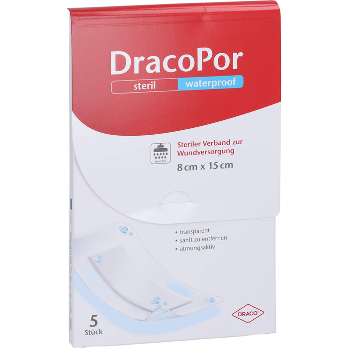 Dracopor Waterproof Wundverband steril 15 cm x 8 cm, 5 pcs. Wound dressings