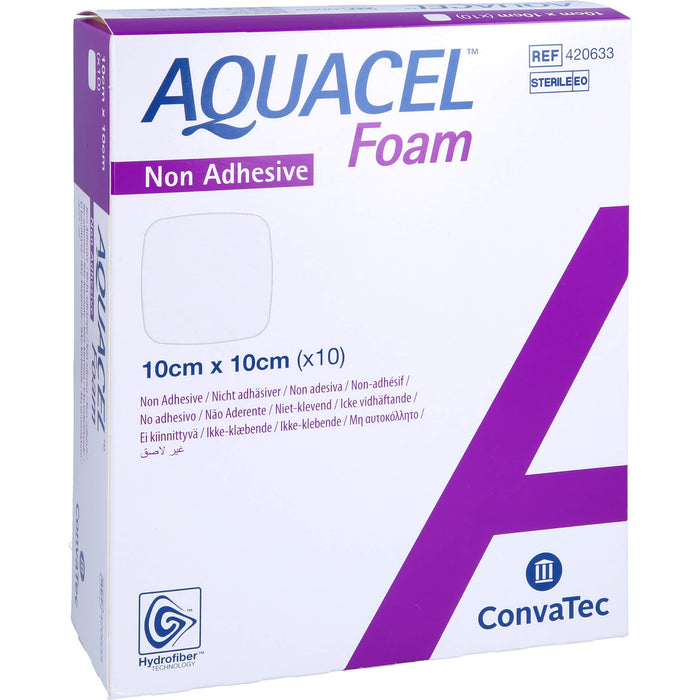 AQUACEL foam Schaumverband mit Hydrofiber 10 x 10 cm, 10 pc Pansements