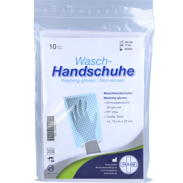 Einmal Waschhandschuhe PARAM PP-Vlies, 10 pc Gants