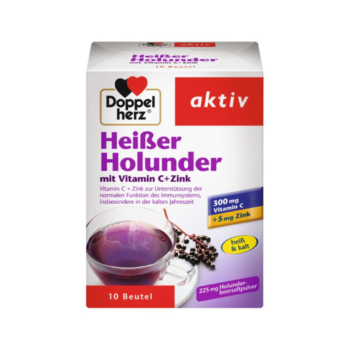 Doppelherz Heißer Holunder mit Vitamin C + Zink Granulat, 10 St. Beutel