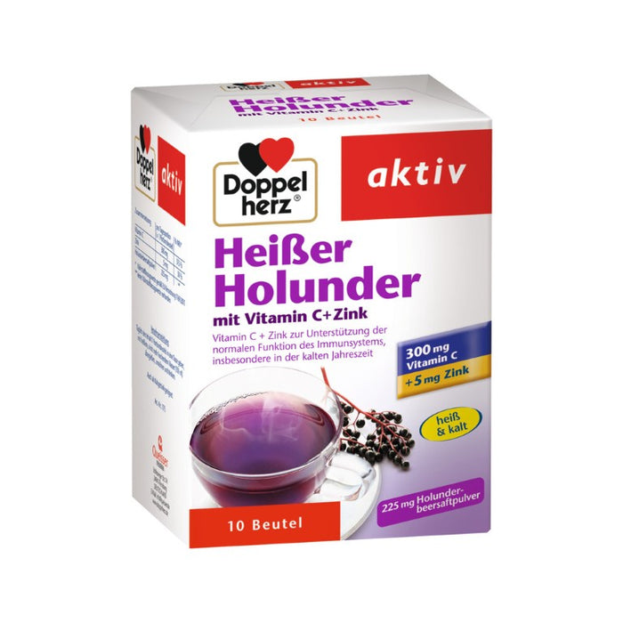 Doppelherz Heißer Holunder mit Vitamin C + Zink Granulat, 10 St. Beutel