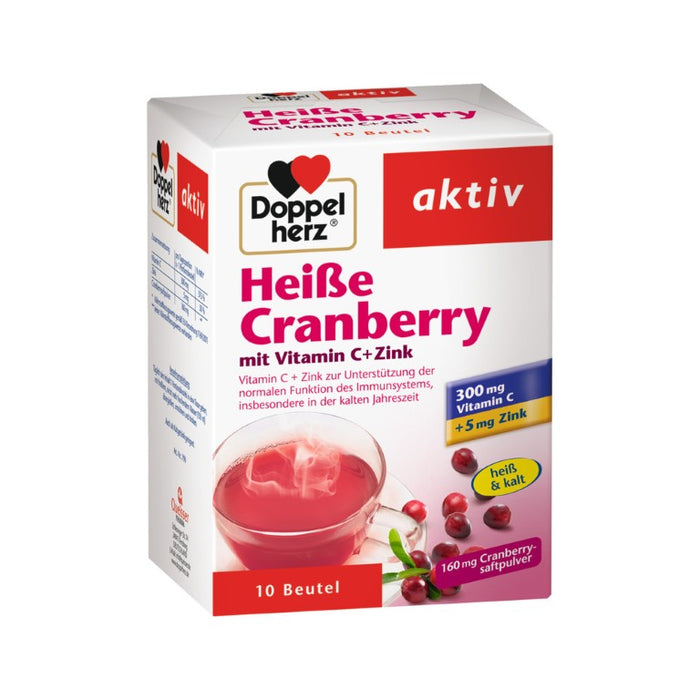 Doppelherz Heiße Cranberry mit Vitamin C + Zink Granulat, 10 St. Beutel