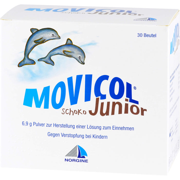 MOVICOL Junior Schoko 6,9 g Pulver zur Herstellung einer Lösung zum Einnehmen, 30 St. Beutel