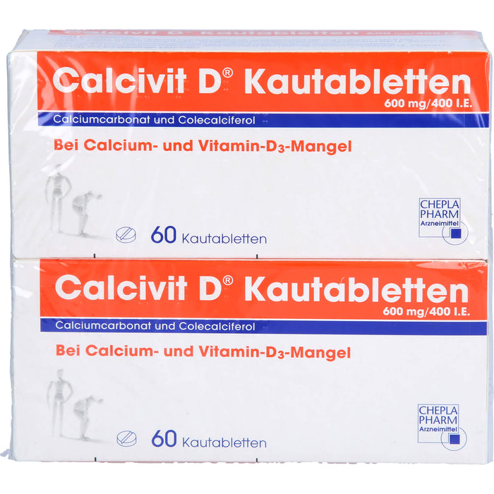 Calcivit D Kautabletten bei Calcium- und Vitamin D3-Mangel, 120 pc Tablettes