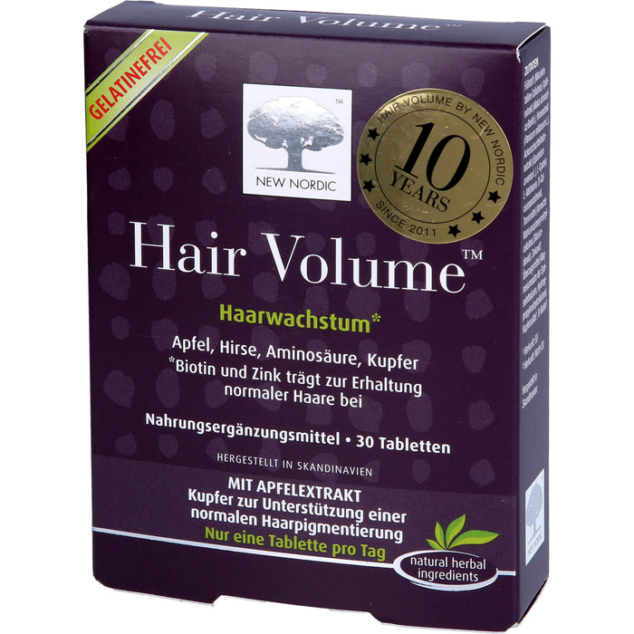 NEW NORDIC Hair Volume Haarwachstum Tabletten, 30 pc Tablettes