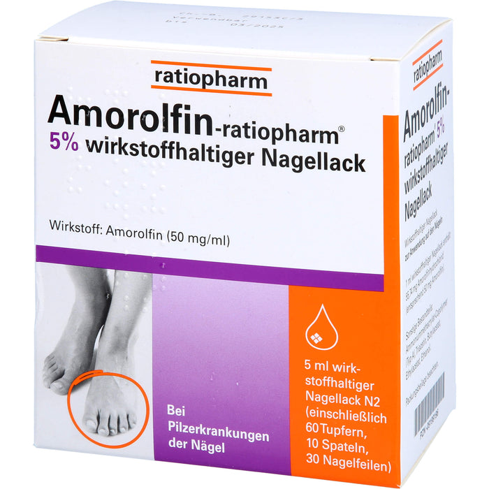 Amorolfin-ratiopharm 5% wirkstoffhaltiger Nagellack, 5 ml Wirkstoffhaltiger Nagellack