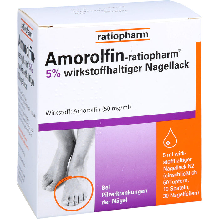 Amorolfin-ratiopharm 5% wirkstoffhaltiger Nagellack, 5 ml Wirkstoffhaltiger Nagellack