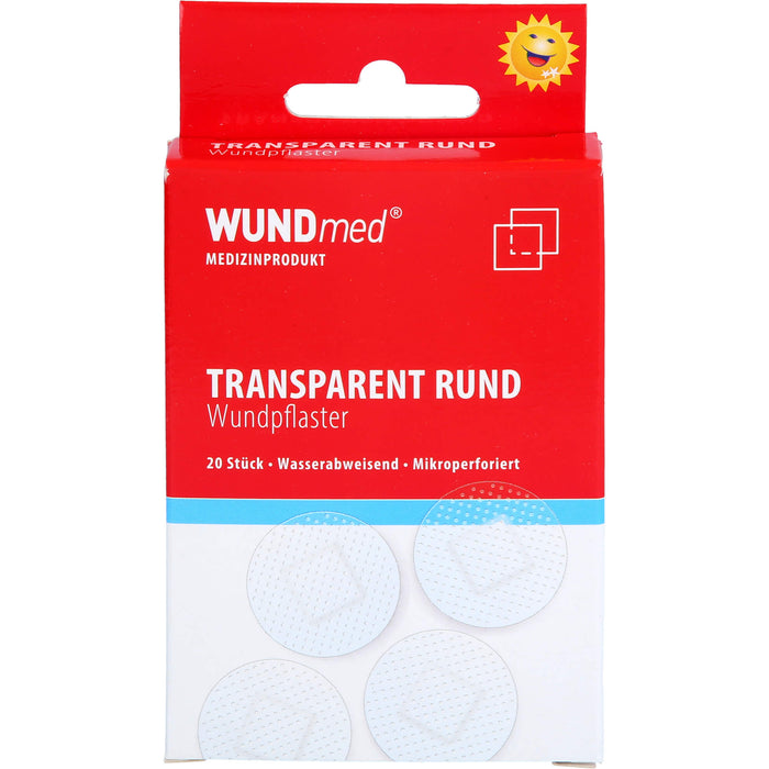 WUNDmed Wund-Pflaster rund transparent Ø 2,5 cm, 20 pc Pansement