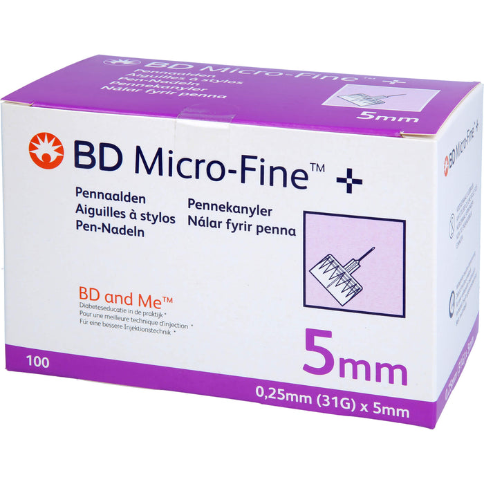 BD MICRO FINE+ 5 mm Nadeln 0,25x5mm, 100 St KAN