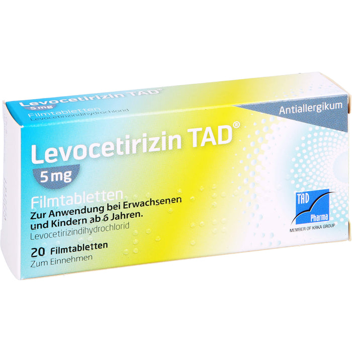 Levocetirizin TAD 5 mg Filmtabletten, 20 pcs. Tablets