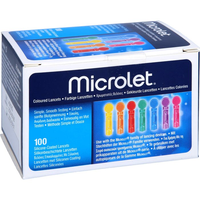 MICROLET Lanzetten farbig, 100 St LAN