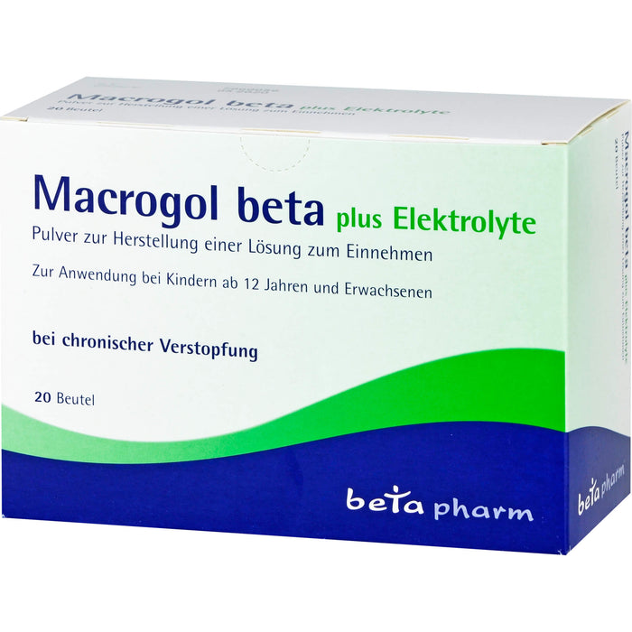 Macrogol beta plus Elektrolyte Pulver, 20 pc Sachets