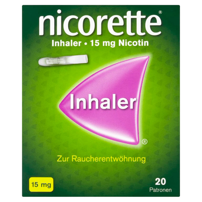 nicorette Inhaler 15 mg Nicotin zur Raucherentwöhnung Patronen, 20 pc Ampoules