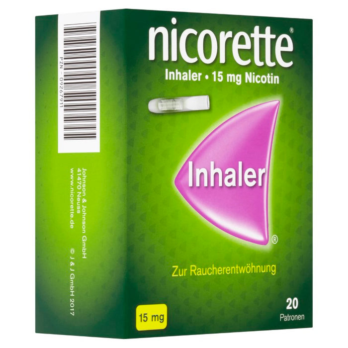 nicorette Inhaler 15 mg Nicotin zur Raucherentwöhnung Patronen, 20 pc Ampoules