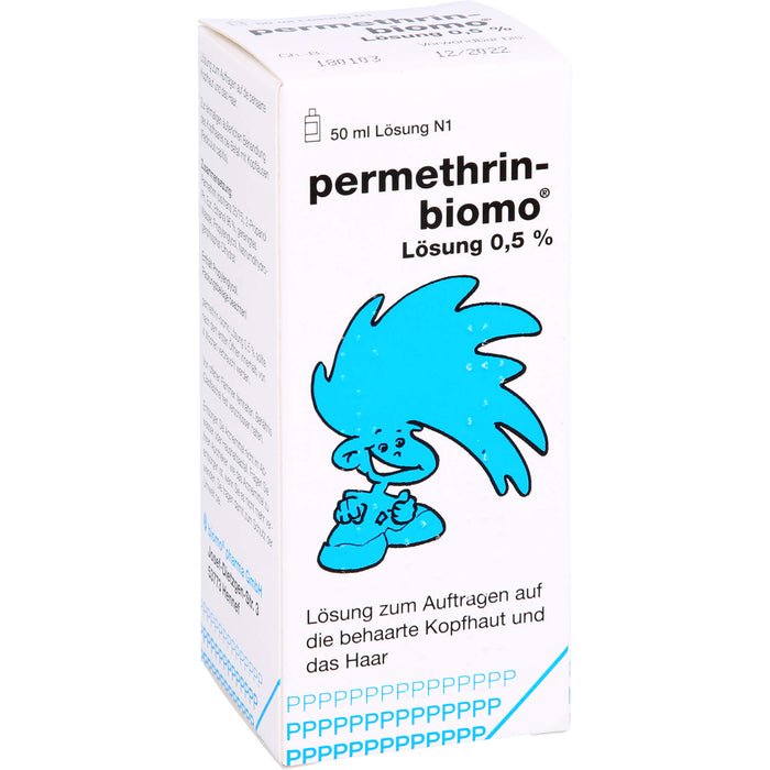 permethrin-biomo Lösung 0,5% zur Behandlung des Kopfhaares bei Befall mit Läusen, 50 ml Solution