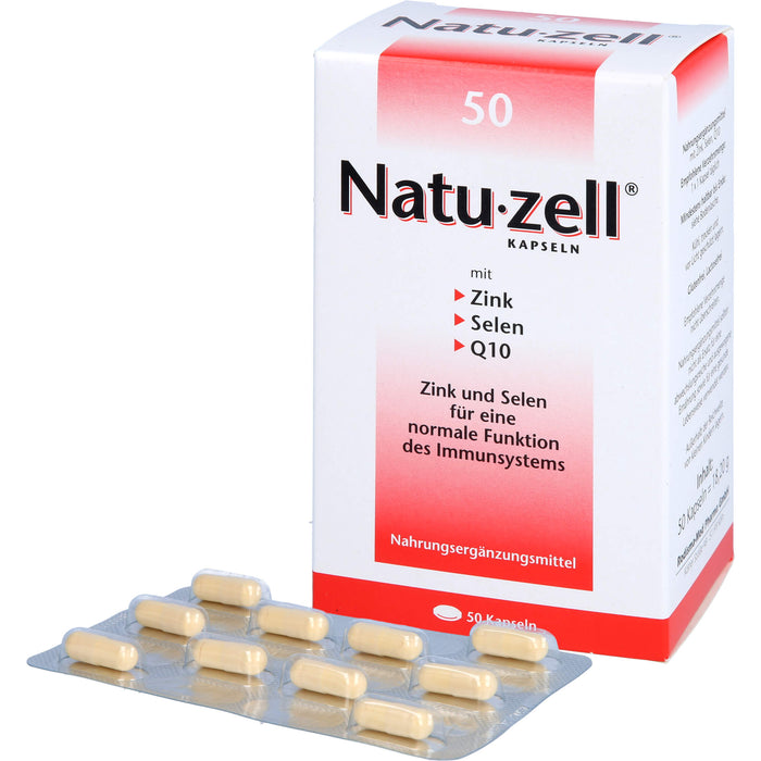 Natu-zell mit Zink, Selen, Q12 Kapseln, 50 St. Kapseln