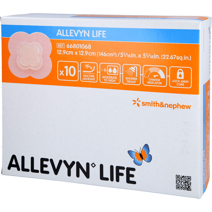 Allevyn Life 12,9x12,9 cm Silikonschaumverband, 10 St VER