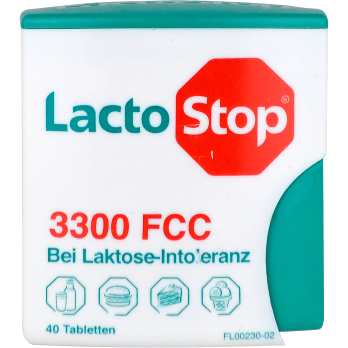 LactoStop 3300 FCC bei Lactose-Intoleranz Tabletten, 40 pc Tablettes