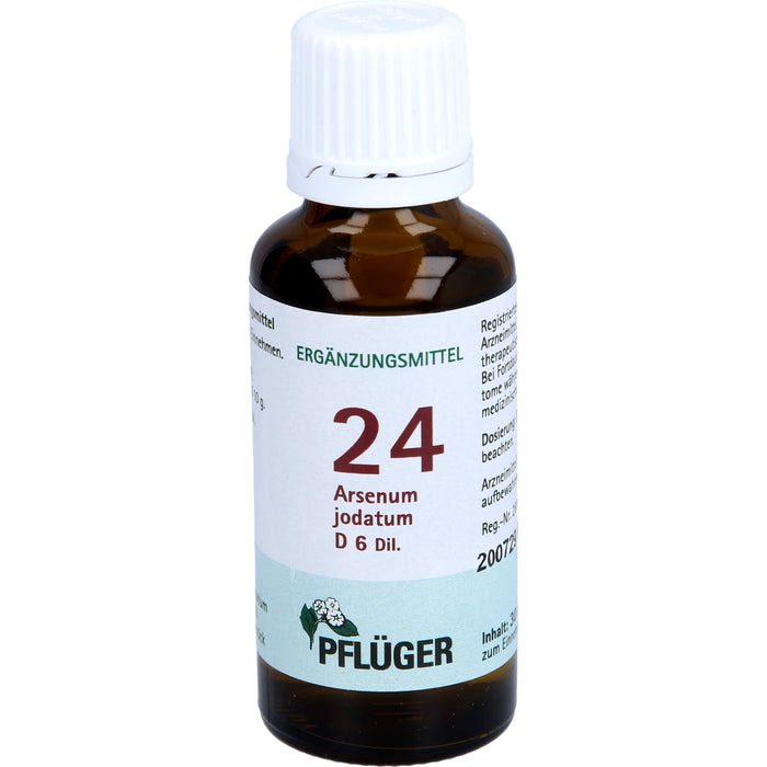 PFLÜGER Biochemie 24 Arsenum jodatum D6 Dilution, 30 ml Lösung