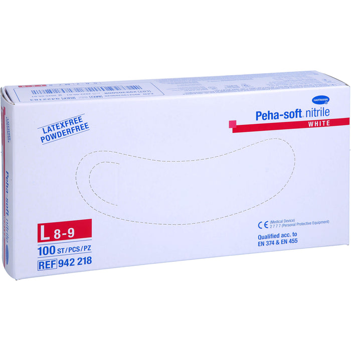 Peha-soft nitrile white Unters.handsch. L unst.pfr, 100 St HAS