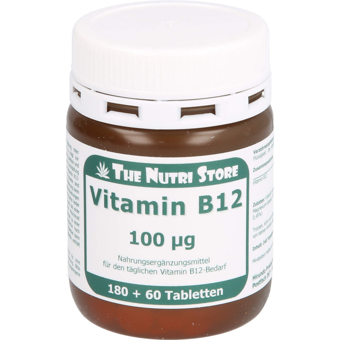 The Nutri Store Vitamin B12 100 µg Tabletten, 180 pcs. Tablets