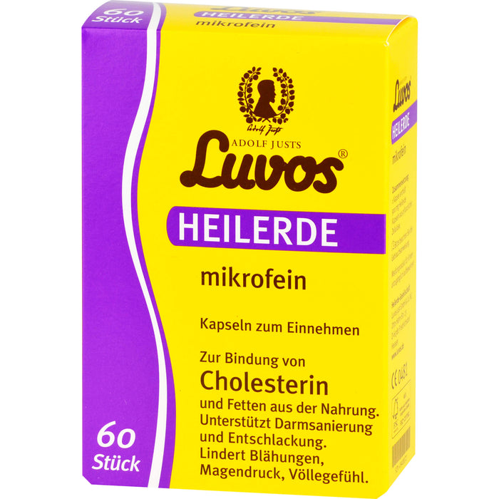 Luvos Heilerde mikrofein Kapseln zur Bindung von Cholesterin, 60 pcs. Capsules