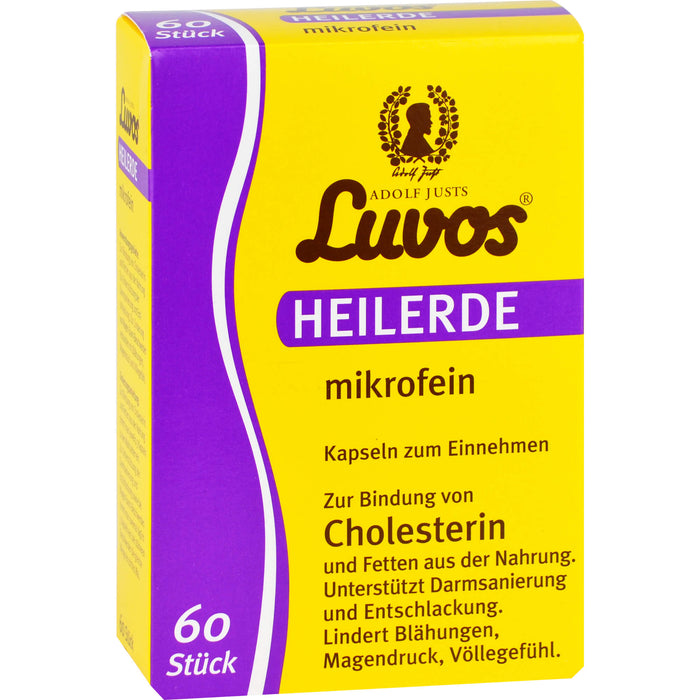 Luvos Heilerde mikrofein Kapseln zur Bindung von Cholesterin, 60 pcs. Capsules