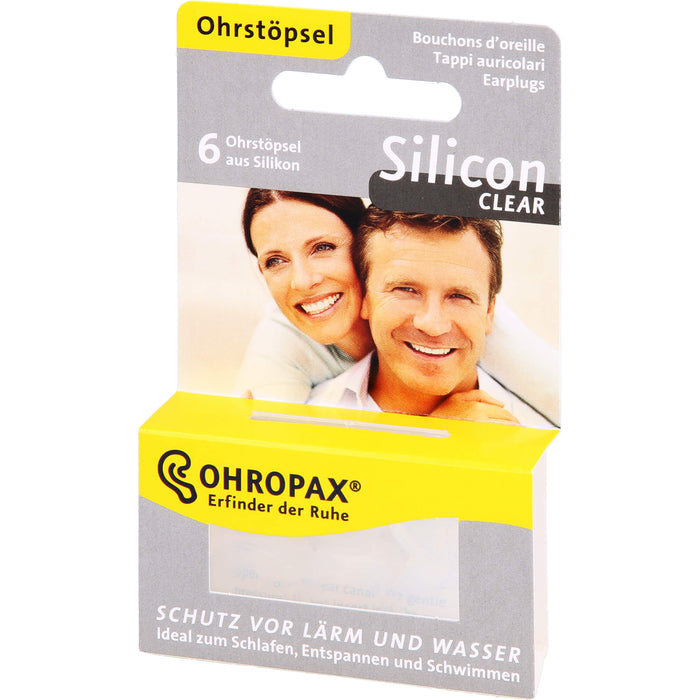 OHROPAX Silicon Clear Ohrstöpsel, 6 pcs. Earplugs