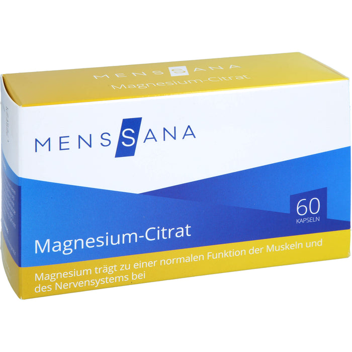 MensSana Magnesium-Citrat Kapseln, 60 St. Kapseln