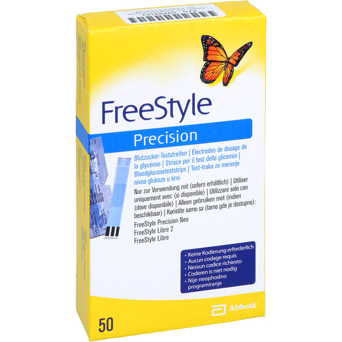 Precision Freestyle 1001 Art. Medical Teststreifen ohne Codieren, 50 St TTR