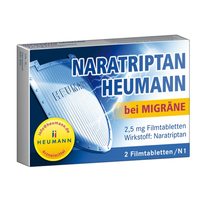 Naratriptan Heumann bei Migräne Filmtabletten, 2 pc Tablettes