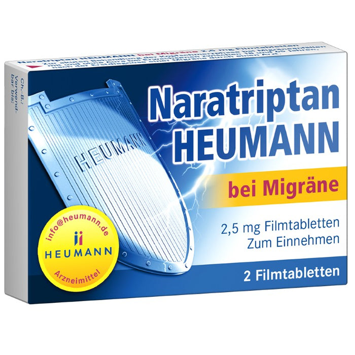 Naratriptan Heumann bei Migräne Filmtabletten, 2 pc Tablettes