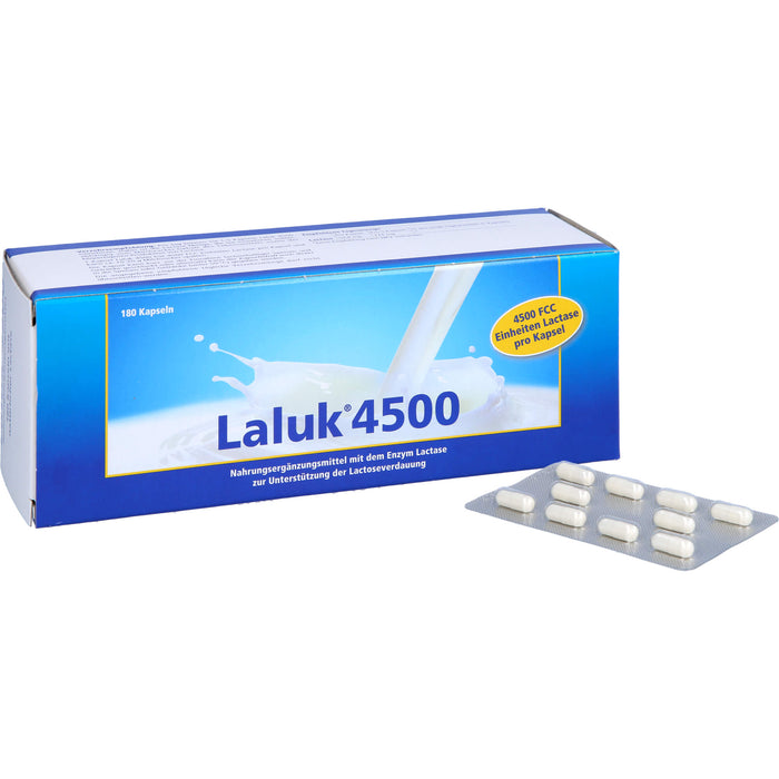 Laluk 4500 Kapseln zur Unterstützung der Lactoseverdauung, 180 pc Capsules