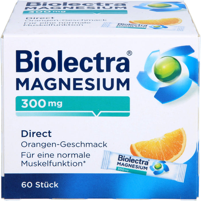 Biolectra Magnesium 300 mg direct Orangengeschmack Pellets in Sticks , 60 pc Sachets