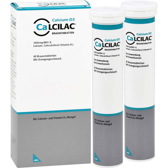 Calcilac Brausetablette 1000 mg/880 I.E., 40 St BTA